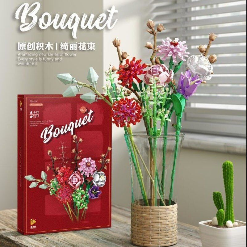  Mô Hình Nhựa 3D Lắp Ráp Panlos Bó Hoa Mùa Xuân 655002 (Spring Bouquet,1237 mảnh) – LG0077 