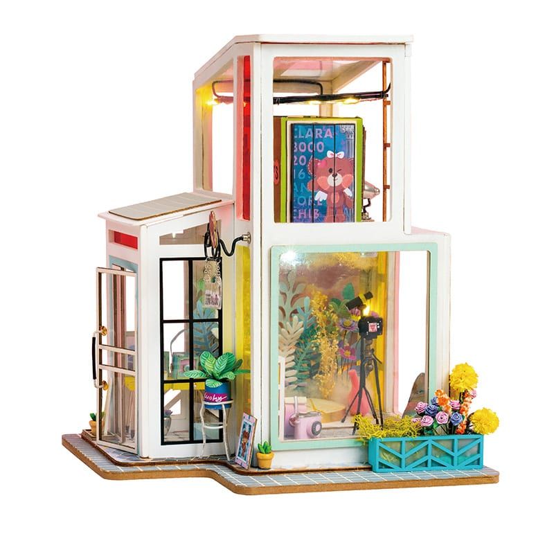  Mô Hình Gỗ 3D Lắp Ráp ROBOTIME DIY Dollhouse Nhà Tí Hon (164 mảnh, Teddy Time Studio) TD01W – WP101 