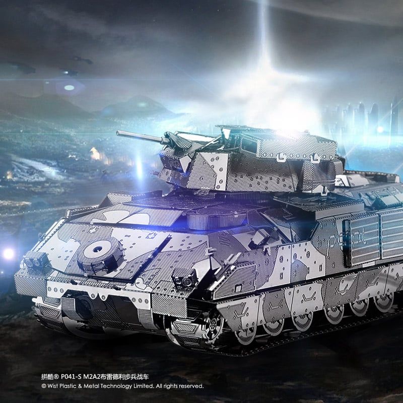  Mô Hình Kim Loại Lắp Ráp 3D Piececool Xe Tăng M2A2 (134 mảnh, Bradley IFV) – MP128 