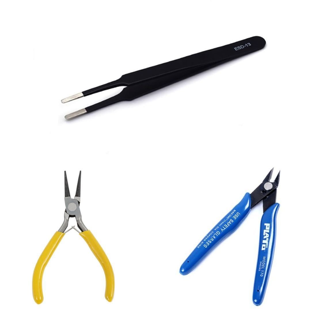  Combo Dụng Cụ (3 Món: Kìm Cắt, Kìm Nhọn, Nhíp, Tool Set) - BD004 