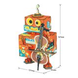  Mô Hình Gỗ 3D Lắp Ráp ROBOTIME Hộp Nhạc Nghệ Sĩ Robot Little Performer Music Box AMD53 – WP010 