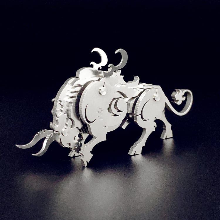  Mô Hình Kim Loại Lắp Ráp 3D Steel Warcraft Con Bò Tót (15 mảnh, Bison) – SW006 