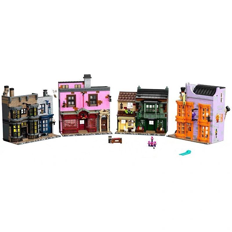  Mô Hình Nhựa 3D Lắp Ráp OEM Harry Potter Hẻm Xéo (5544 mảnh, Lego 75978 Diagon Alley) - LG0149 