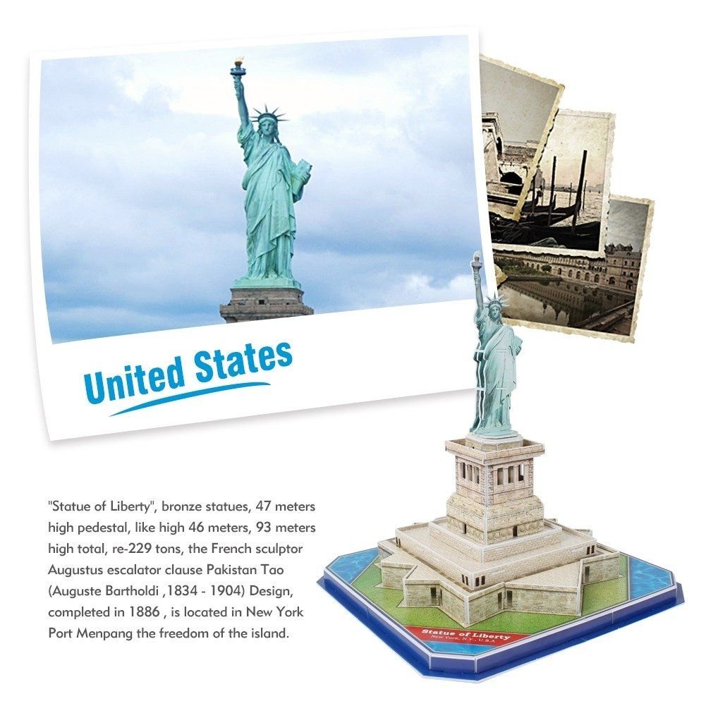 Mô Hình Giấy 3D Lắp Ráp CubicFun Tượng Nữ Thần Tự Do (39 mảnh, Statue of Liberty) C080h - PP080 