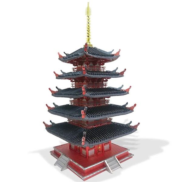  Mô Hình Kim Loại Lắp Ráp 3D Piececool Chùa Năm Tầng To-ji Nhật Bản (696 mảnh, Five-Storied Pagoda) HP289-KR - MP1191 