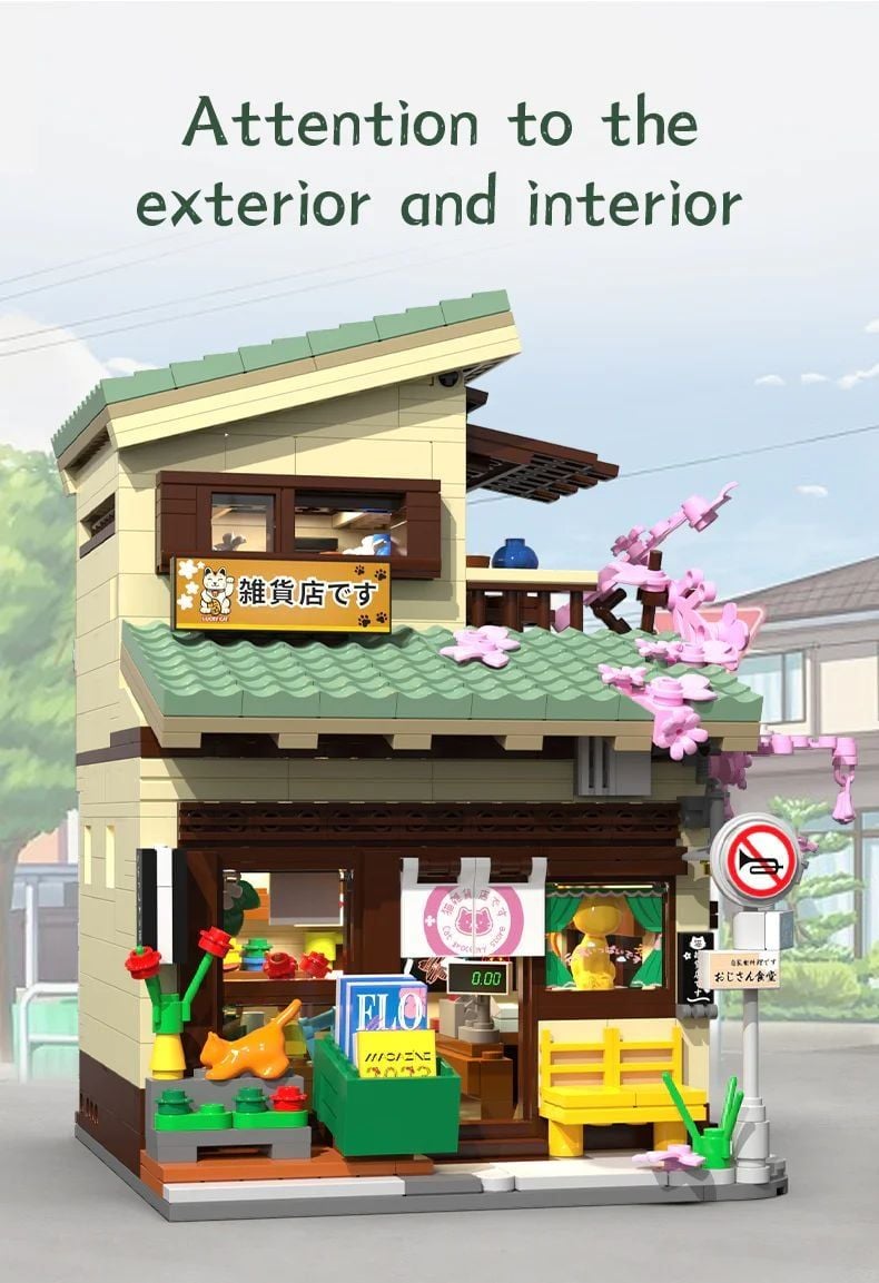  Mô Hình Nhựa 3D Lắp Ráp CaDA Tiệm Tạp Hóa Nhật Bản (921 mảnh, Japanese Grocery Store) C66015W - LG0175 