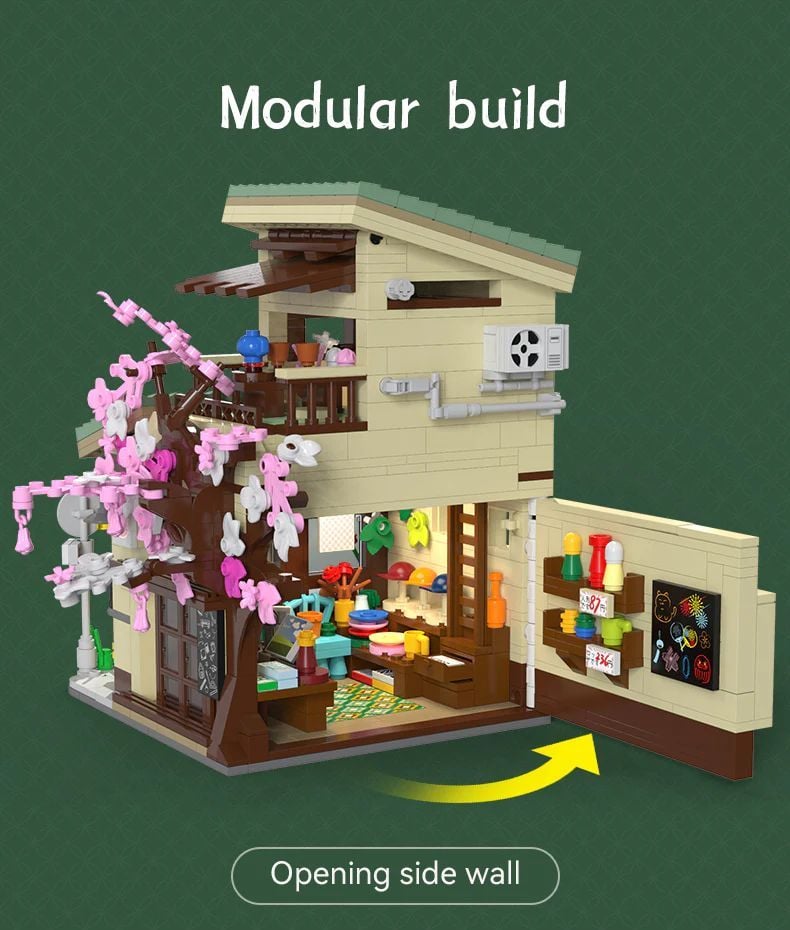  Mô Hình Nhựa 3D Lắp Ráp CaDA Tiệm Tạp Hóa Nhật Bản (921 mảnh, Japanese Grocery Store) C66015W - LG0175 