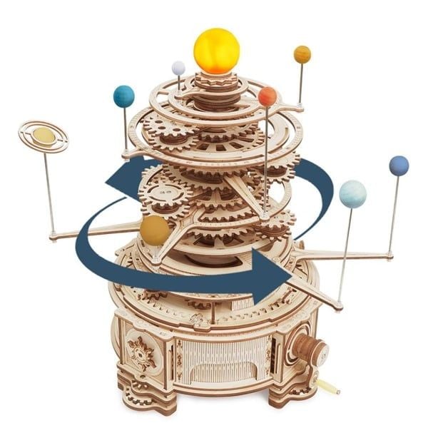  Mô Hình Gỗ 3D Lắp Ráp ROBOTIME ROKR Hành Tinh Hệ Mặt Trời (Mechanical Orrery) ST001 – WP241 
