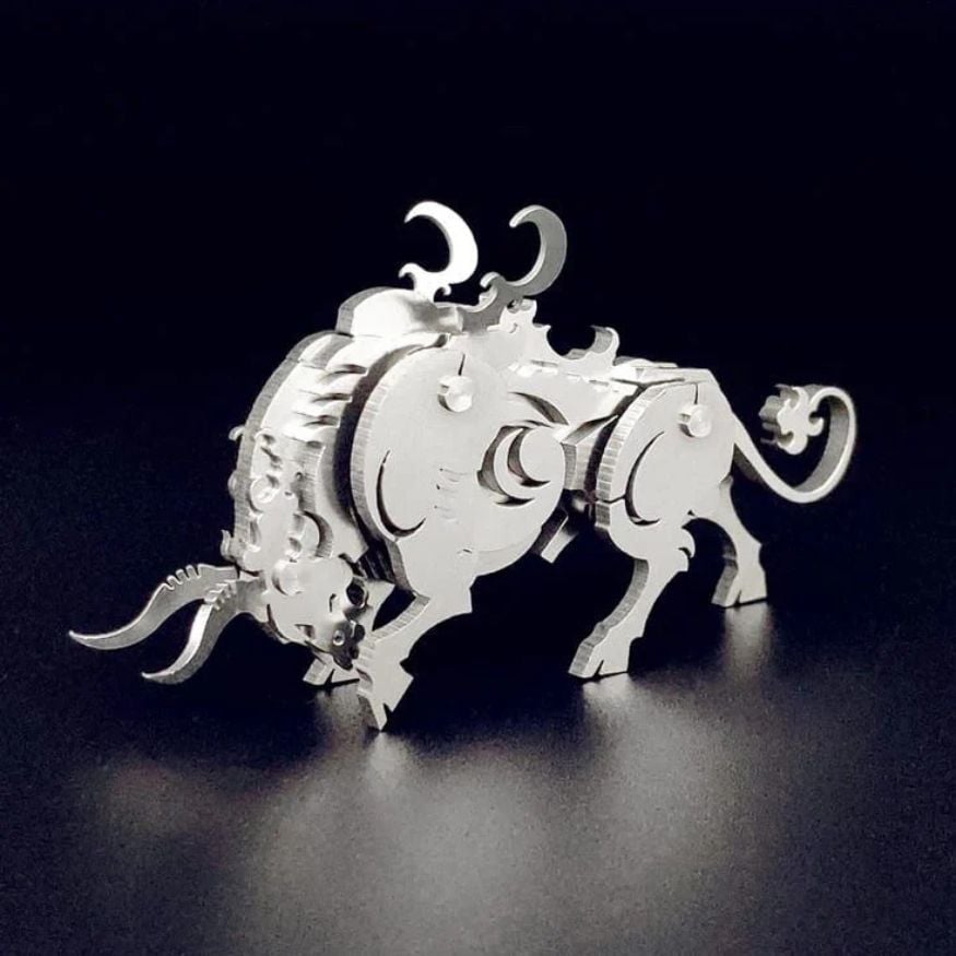  Mô Hình Kim Loại Lắp Ráp 3D Steel Warcraft Con Bò Tót (15 mảnh, Bison) – SW006 