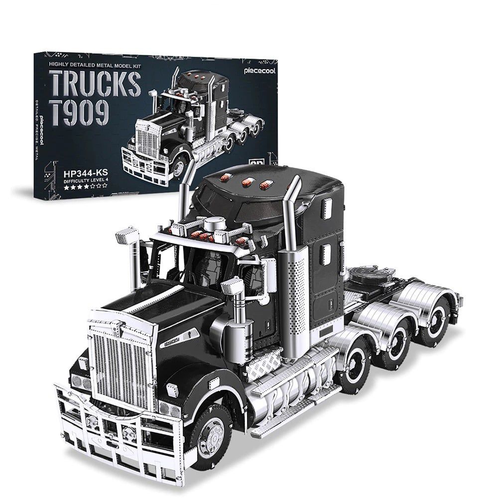  Mô Hình Kim Loại 3D Lắp Ráp Piececool Xe Đầu Kéo Kenworth T909 (308 mảnh, Trucks T909) HP344-KS - MP1228 