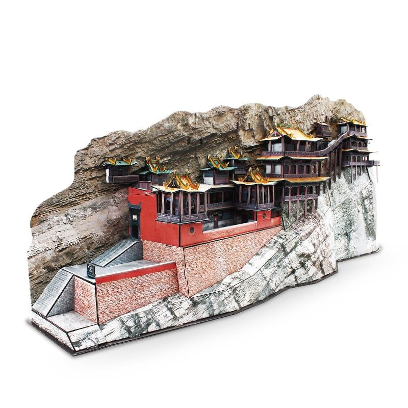  Mô Hình Giấy 3D Lắp Ráp CubicFun Đền Treo Hoành Sơn Huyền Không Tự (193 mảnh, The Hanging Temple) CN6006h - PP087 