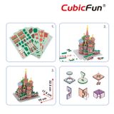  Mô Hình Giấy 3D Lắp Ráp CubicFun Nhà Thờ Chính Tòa Thánh Vasily (92 mảnh, Saint Basil's Cathedral) C239h - PP082 
