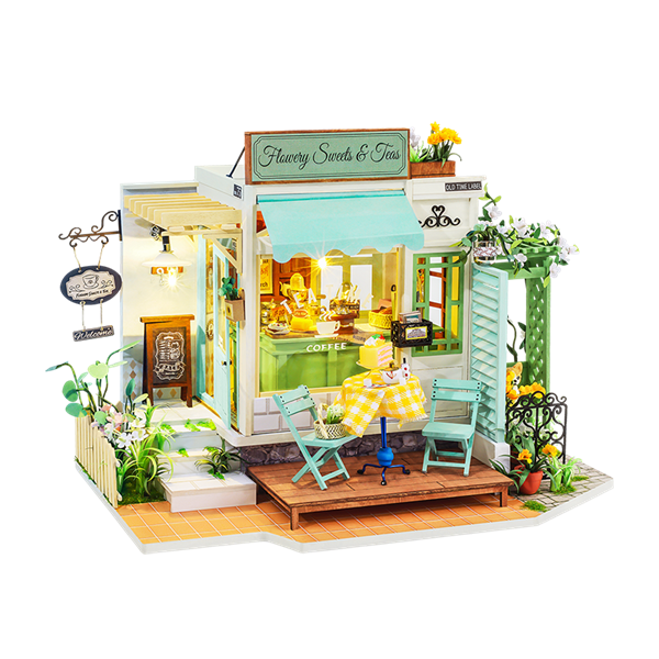  Mô Hình Gỗ 3D Lắp Ráp ROBOTIME Rolife Tiệm Cafe Ngọt Ngào (Flowery Sweets & Teas) DG146 - WP210 