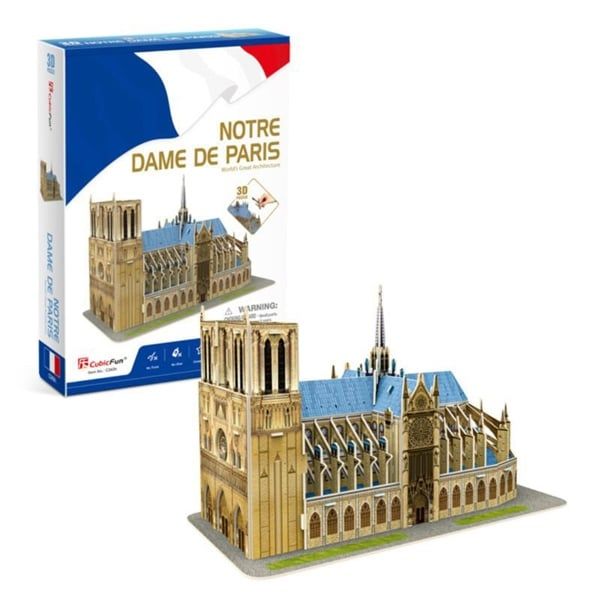  Mô Hình Giấy 3D Lắp Ráp CubicFun Nhà Thờ Đức Bà Paris (53 mảnh, Notre Dame De Paris) C242h - PP083 