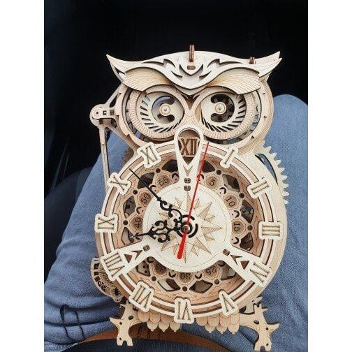  Mô Hình Gỗ 3D Lắp Ráp ROBOTIME Đồng Hồ Con Cú The Owl Clock LK503 – WP145 