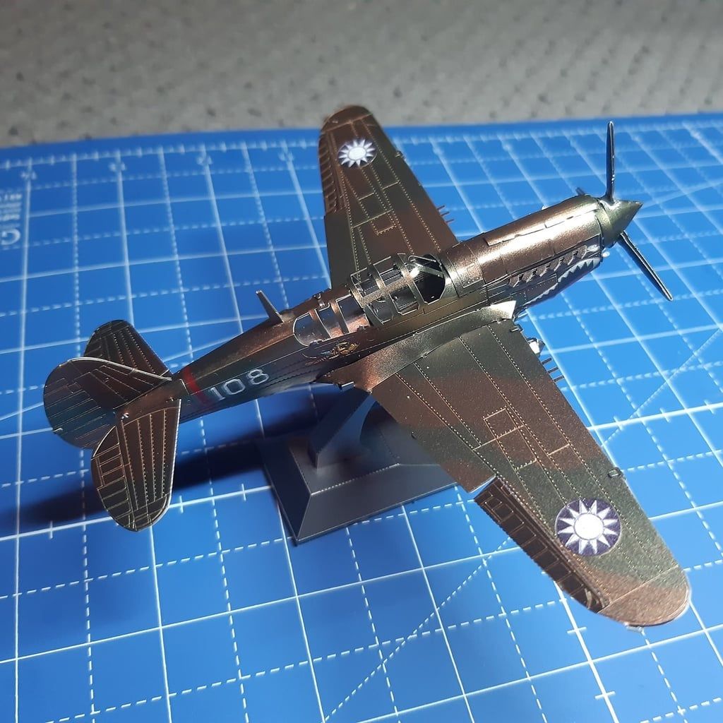  Mô Hình Kim Loại 3D Lắp Ráp Metal Head Máy Bay Tiêm Kích (43 mảnh, P-40 Warhawk) – MP1058 