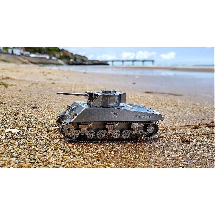  Mô Hình Kim Loại Lắp Ráp 3D Metal Mosaic Xe Tăng M4 Sherman (30 mảnh) - MP880 