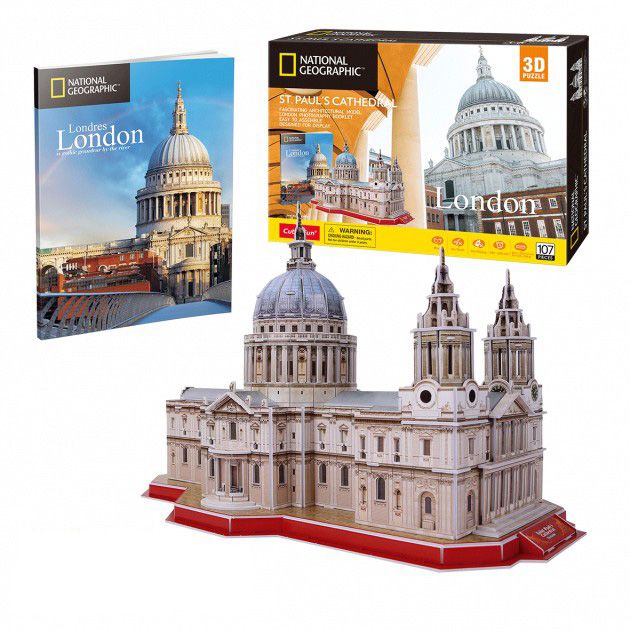  Mô Hình Giấy 3D Lắp Ráp CubicFun Nhà Thờ Thánh Paul (107 mảnh, National Geographic St Paul's Cathedral) DS0991h - PP063 