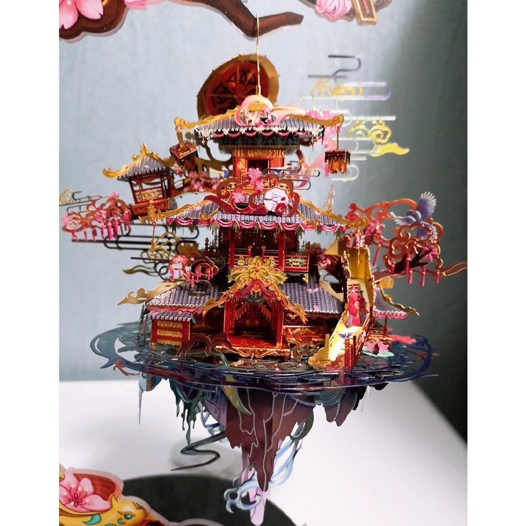  Mô Hình Kim Loại Lắp Ráp 3D MU Nhân Duyên Cát (185 mảnh, Đế Mica Màu, Marriage Pavilion) YM-N108 – MP900 