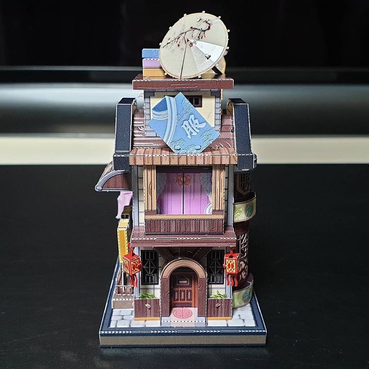  Mô Hình Kim Loại Lắp Ráp 3D MU Tiệm Hán Phục Trung Hoa (59 mảnh, Travel to World - China Old Style Clothes) YM-N104-D – MP895 