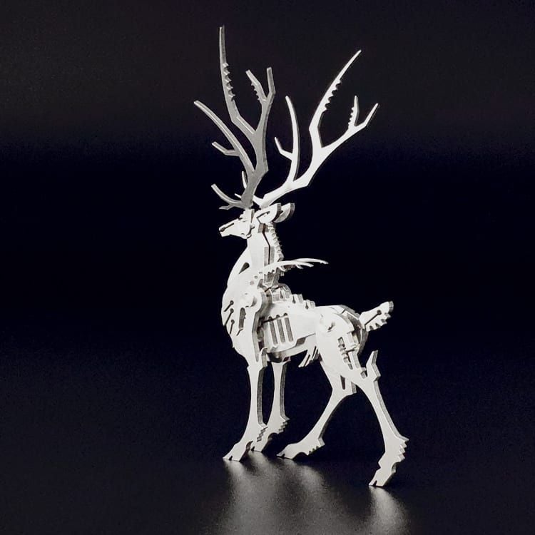  Mô Hình Kim Loại Lắp Ráp 3D Steel Warcraft Nai Sừng Xám Nhỏ (11 mảnh, Little Nightmare Deer) – SW001 