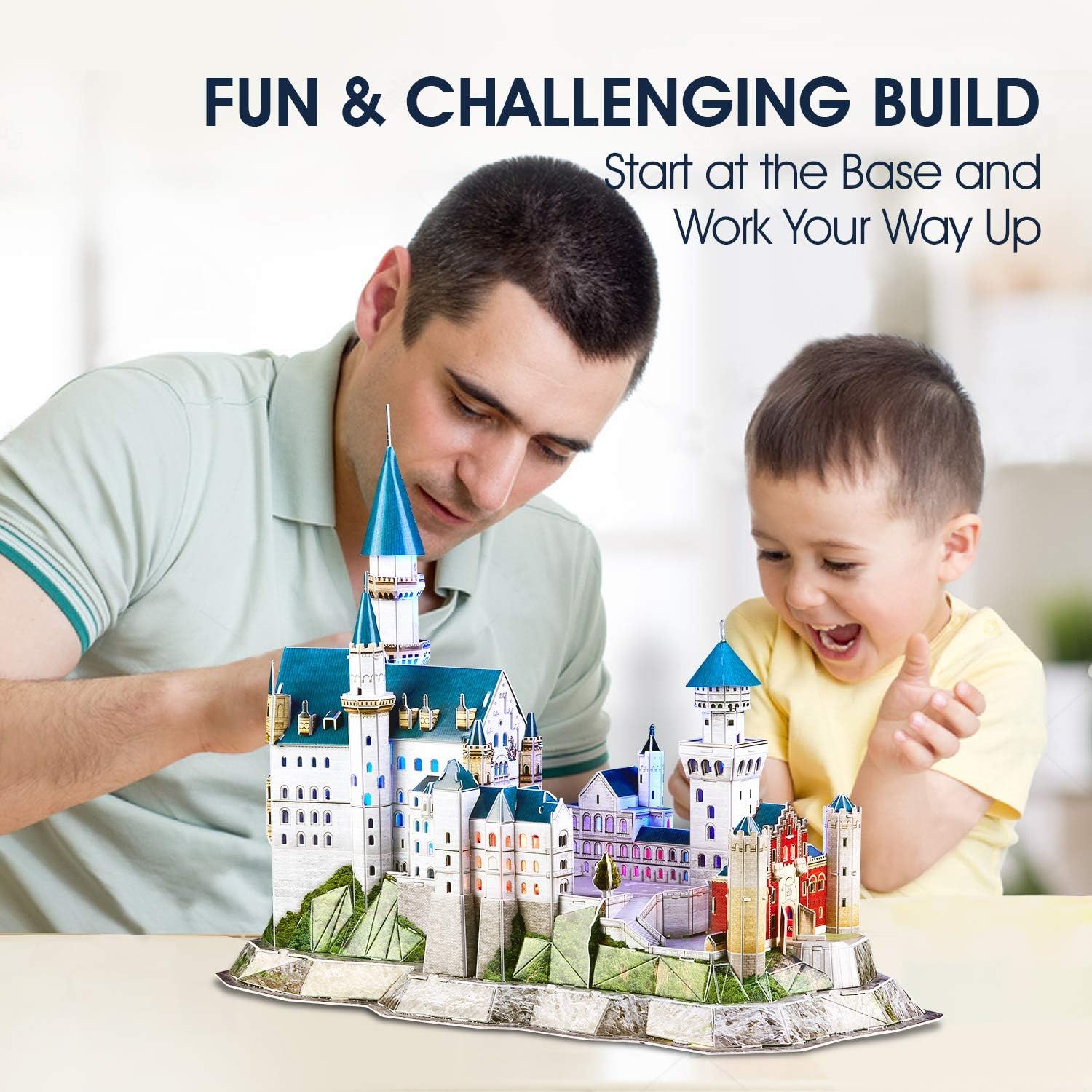  Mô Hình Giấy 3D Lắp Ráp CubicFun Lâu Đài Cổ Tích Tại Đức (128 mảnh, Neuschwanstein Castle, Đèn LED) L174h - PP075 