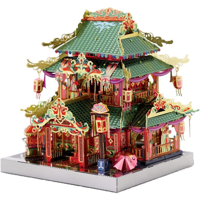  Mô Hình Kim Loại Lắp Ráp 3D MU Di Hồng Viện (82 mảnh, Không LED, Yihong Courtyard) YM-N079-E – MP797 