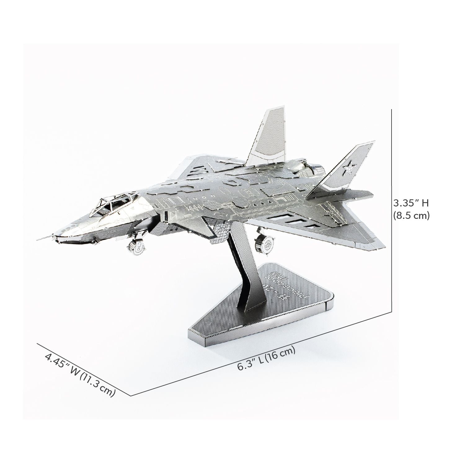  Mô Hình Kim Loại Lắp Ráp 3D Piececool Phản Lực J20 JET (87 mảnh) P063-S – MP149 