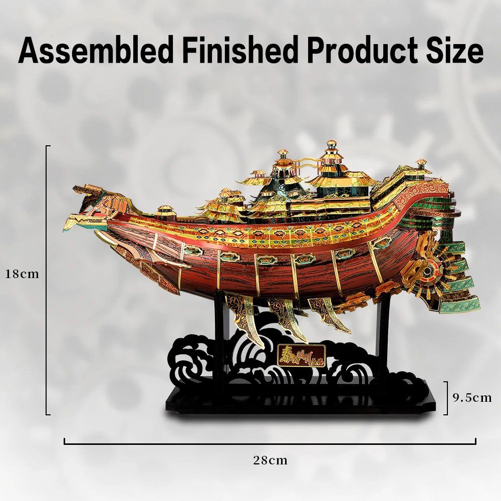  Mô Hình Kim Loại 3D Lắp Ráp Piececool Thận Lâu (360 mảnh, Shen Lou) IP061-RG - MP1036 
