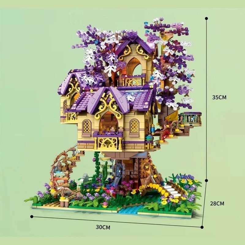 Mô Hình Nhựa 3D Lắp Ráp JUHANG Ngôi Nhà Trên Cây (2242 mảnh, Tree House có đèn LED) 86011– LG0117 