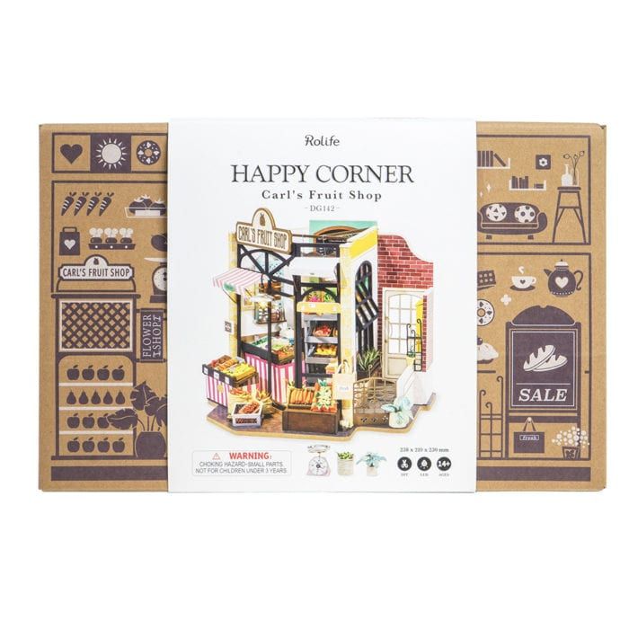  Mô Hình Gỗ 3D Lắp Ráp ROBOTIME DIY Dollhouse Nhà Tí Hon Carl's Fruit Shop DG142 – WP047 