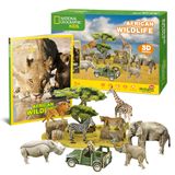  Mô Hình Giấy 3D Lắp Ráp CubicFun Động Vật Hoang Dã Châu Phi (69 mảnh, National Geographic African Wildlife) DS0972h - PP052 