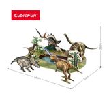  Mô Hình Giấy 3D Lắp Ráp CubicFun Công Viên Khủng Long (43 mảnh, National Geographic Dinosaur Park) DS0973h - PP053 