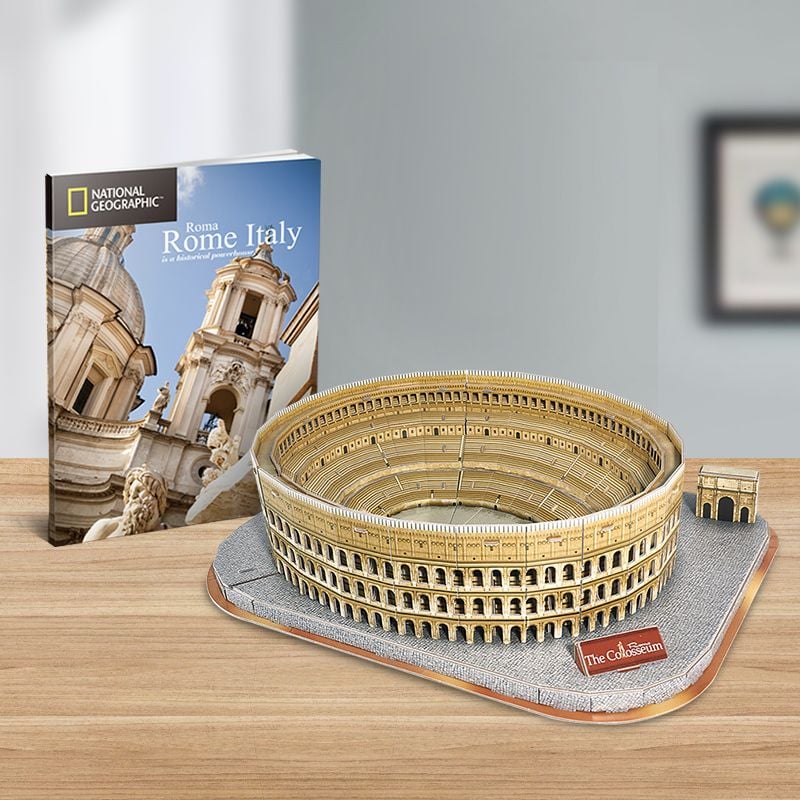  Mô Hình Giấy 3D Lắp Ráp CubicFun Đấu Trường La Mã (131 mảnh, National Geographic The Colosseum) DS0976h - PP057 