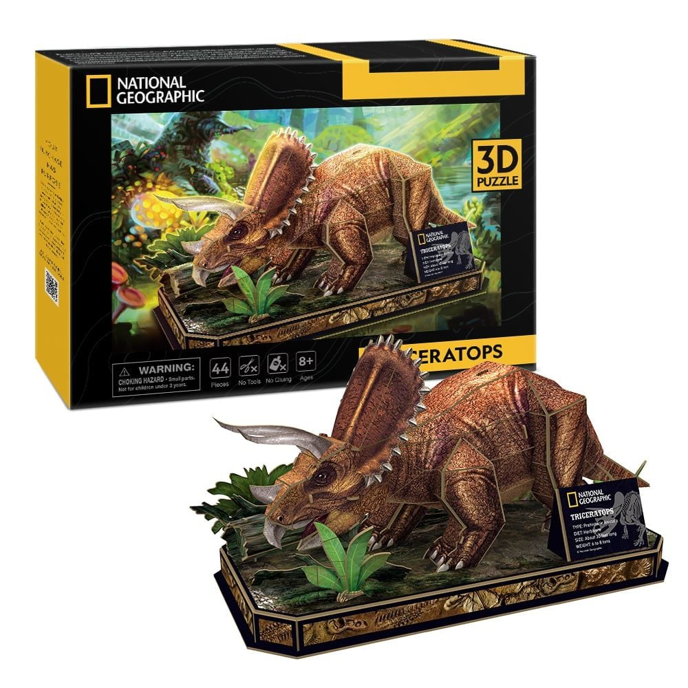  Mô Hình Giấy 3D Lắp Ráp CubicFun Triceratops (44 mảnh, dinosaur) DS1052h - PP014 