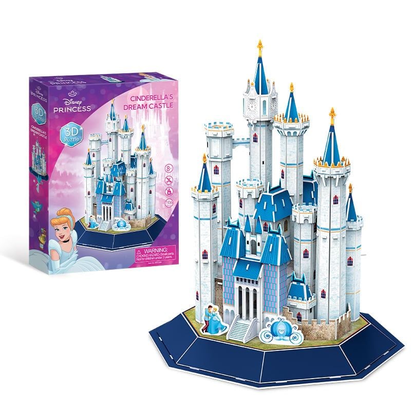  Mô Hình Giấy 3D Lắp Ráp CubicFun Disney Lâu Đài Công Chúa Lọ Lem (106 mảnh, Cinderella's Dream Castle) DS1124h - PP085 