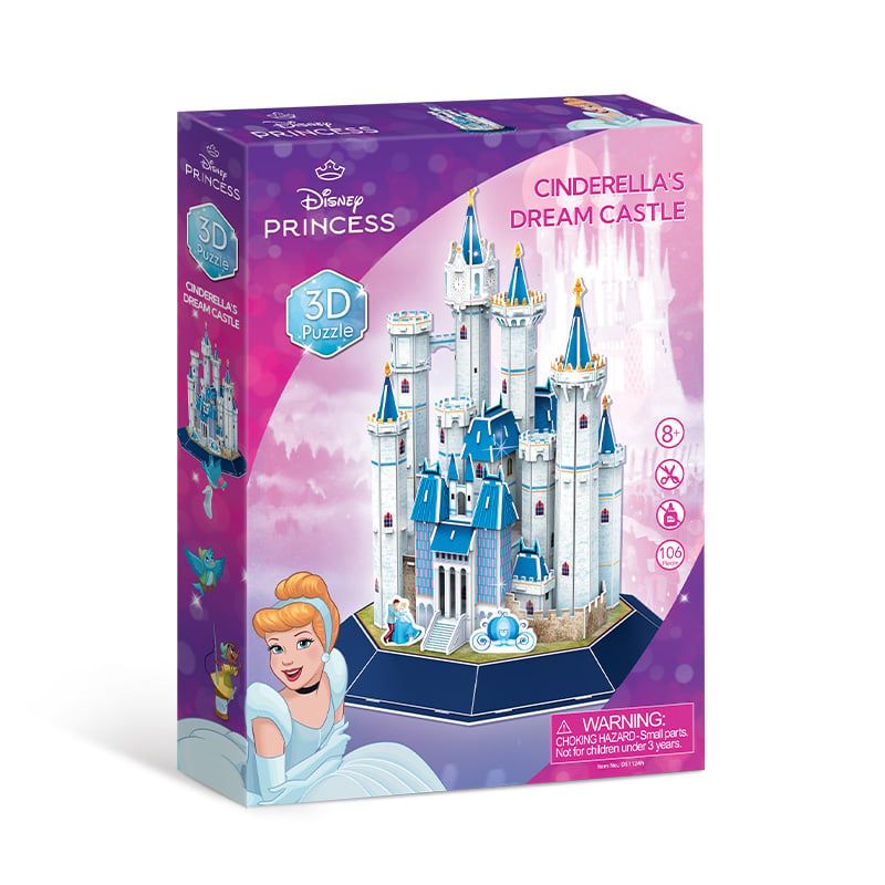  Mô Hình Giấy 3D Lắp Ráp CubicFun Disney Lâu Đài Công Chúa Lọ Lem (106 mảnh, Cinderella's Dream Castle) DS1124h - PP085 