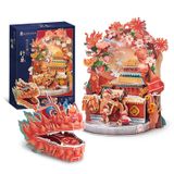  Mô Hình Giấy 3D Lắp Ráp CubicFun Múa Rối Rồng (120 mảnh, Dragon Puppet Show) E1637h - PP020 
