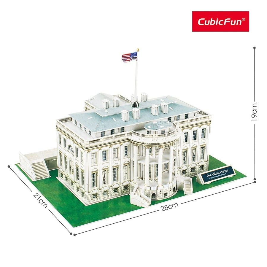  Mô Hình Giấy 3D Lắp Ráp CubicFun Nhà Trắng (64 mảnh, The White House) C060h - PP078 