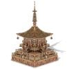 Mô Hình Kim Loại 3D Lắp Ráp Piececool Chùa Đồng Thời Nhà Đường (366 mảnh, Gilt Bronze Pagoda) P328-GK - MP1213