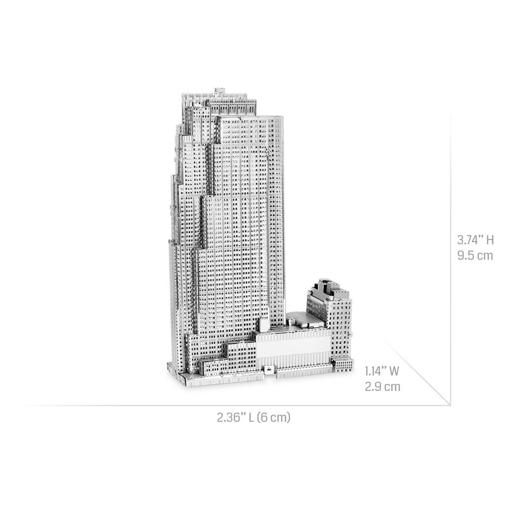  Mô Hình Kim Loại 3D Lắp Ráp Metal Mosaic Toà Nhà Rockefeller Plaza - MP1052 