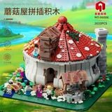  Mô Hình Nhựa 3D Lắp Ráp JUHANG Ngôi Nhà Nấm 86006 (2633 mảnh, Mushroom House) – LG0018 