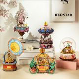  Mô Hình Gỗ 3D Lắp Ráp ROBOTIME Hộp Nhạc Xe Bí Ngô DIY Pumpkin Carriage Music Box AM41 – WP005 