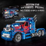  Mô Hình Nhựa 3D Lắp Ráp TGL Xe Tải Western Star Optimus Prime (619 mảnh, Truck) T3030 – LG0032 