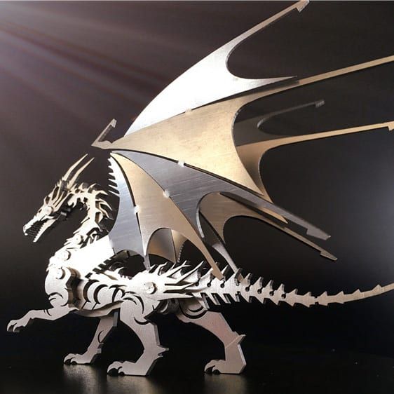  Mô Hình Kim Loại Lắp Ráp 3D Steel Warcraft Rồng Lửa Fire Dragon – SW010 