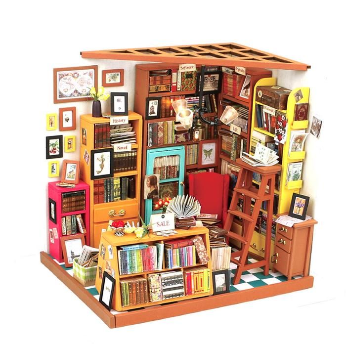  Mô Hình Gỗ 3D Lắp Ráp ROBOTIME DIY Dollhouse Nhà Tí Hon Sam's Study DG102 – WP041 