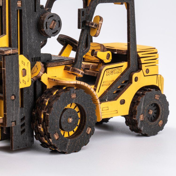  Mô Hình Gỗ 3D Lắp Ráp ROBOTIME ROKR Xe Nâng Hàng Hóa (Forklift) TG413K – WP246 