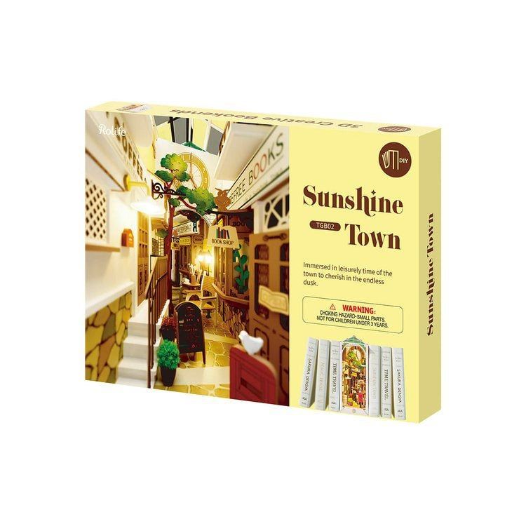  Mô Hình Gỗ 3D Lắp Ráp ROBOTIME ROLIFE Quyển Sách (340 mảnh, Sunshine Town) TGB02 - WP254 