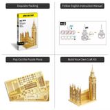  Mô Hình Kim Loại 3D Lắp Ráp Piececool Tháp Đồng Hồ Big Ben (Màu Vàng) HP018-G - MP1106 