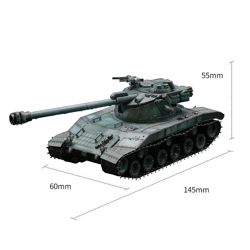  Mô Hình Kim Loại Lắp Ráp 3D MU Xe Tăng Hạng Trung Bat Chatillon 25T (184 mảnh, Bat-Chatillon 25T Tank) YM-N068 – MP807 